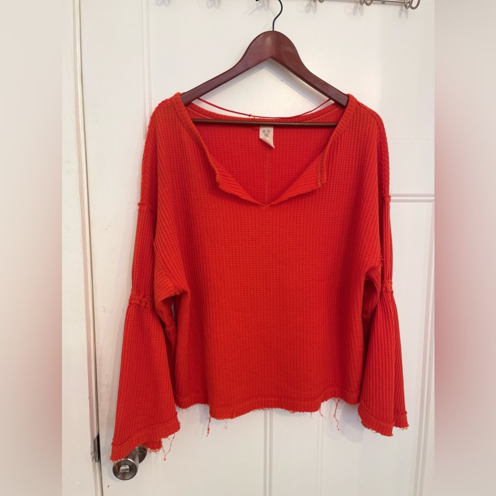 Free People We The Free Waffle Sweater